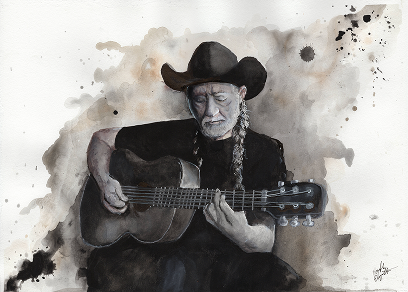Willie Nelson Watercolor and the lessons Willie teaches me Watercolors  Willie Nelson watercolor tao of willie positivity law of attraction   