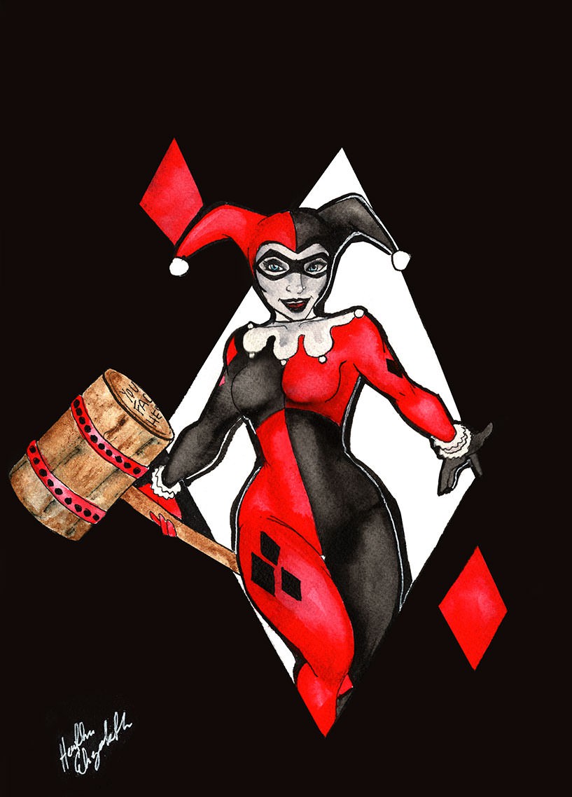 Stupid Fan art and the happiness it can bring you Drawing Journal  harley quinn batman the animated series batman fan art   